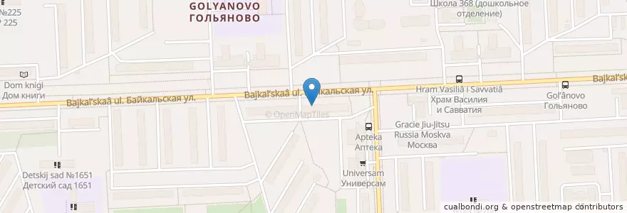 Mapa de ubicacion de ГорЗдрав en ロシア, 中央連邦管区, モスクワ, Восточный Административный Округ, Район Гольяново.