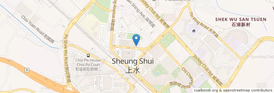 Mapa de ubicacion de 榮發茶餐廳 en چین, هنگ‌کنگ, گوانگ‌دونگ, 新界 New Territories, 北區 North District.