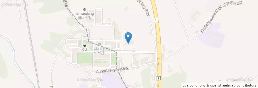 Mapa de ubicacion de Cloud9 en 대한민국, 충청남도, 천안시, 서북구, 부대동, 신당동.