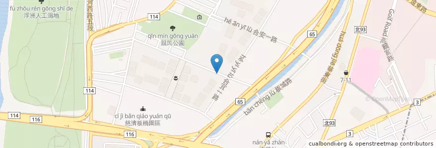 Mapa de ubicacion de 浮洲合宜住宅(樂群路) en Тайвань, Новый Тайбэй, 板橋區.
