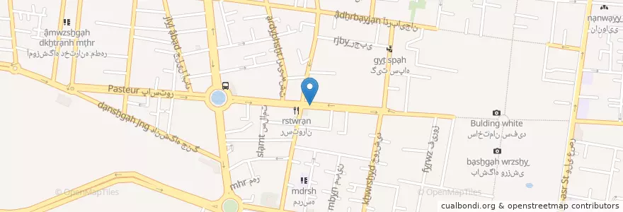 Mapa de ubicacion de گیت نگهبانی اول en 이란, 테헤란, شهرستان تهران, 테헤란, بخش مرکزی شهرستان تهران.