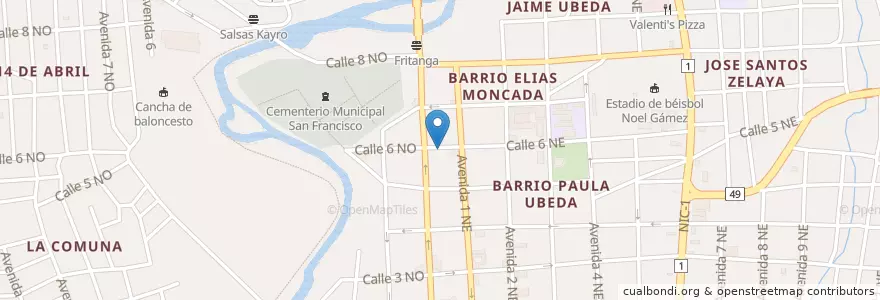 Mapa de ubicacion de Baleadas Hondureñas en Nicaragua, Estelí, Estelí (Municipio), Estelí.