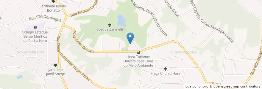 Mapa de ubicacion de café unilivre en ブラジル, 南部地域, パラナ, Região Geográfica Intermediária De Curitiba, Região Metropolitana De Curitiba, Microrregião De Curitiba, クリチバ.