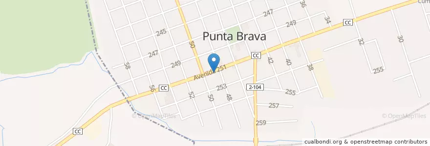 Mapa de ubicacion de Discoteca Punta Brava en Cuba, La Habana, Artemisa, La Lisa, Bauta.
