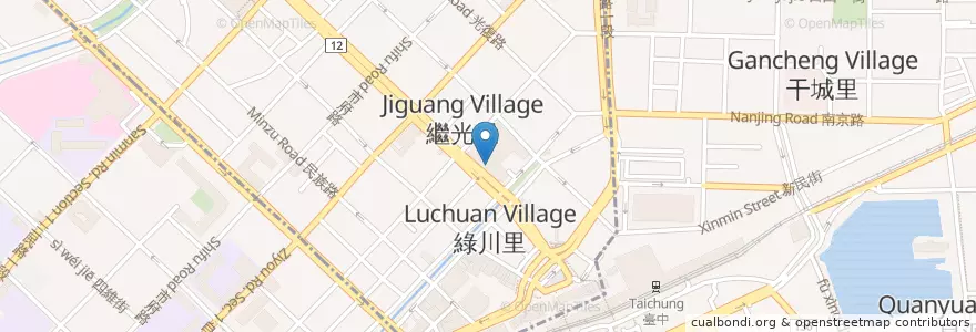 Mapa de ubicacion de 漫畫高手 en Taiwán, Taichung, 中區.