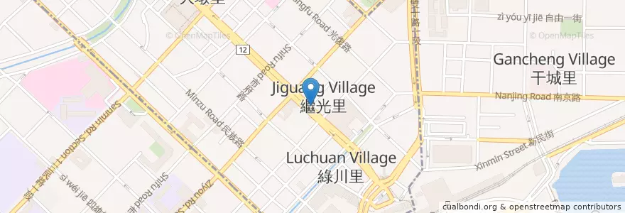 Mapa de ubicacion de 吉野家 en 臺灣, 臺中市, 中區.