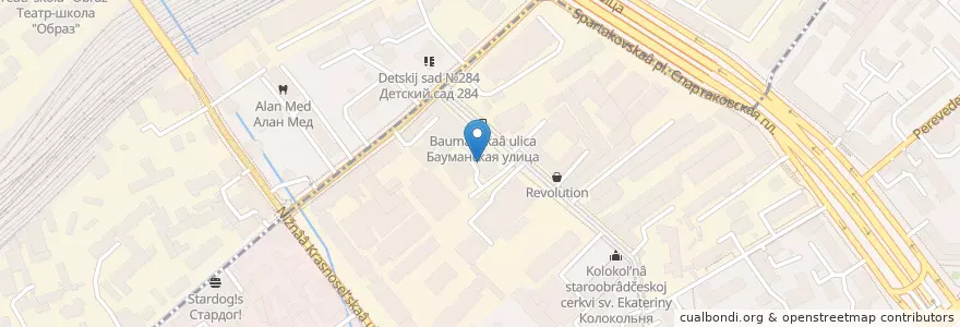 Mapa de ubicacion de Кухня Кипра en Russia, Distretto Federale Centrale, Москва, Центральный Административный Округ, Басманный Район, Красносельский Район.