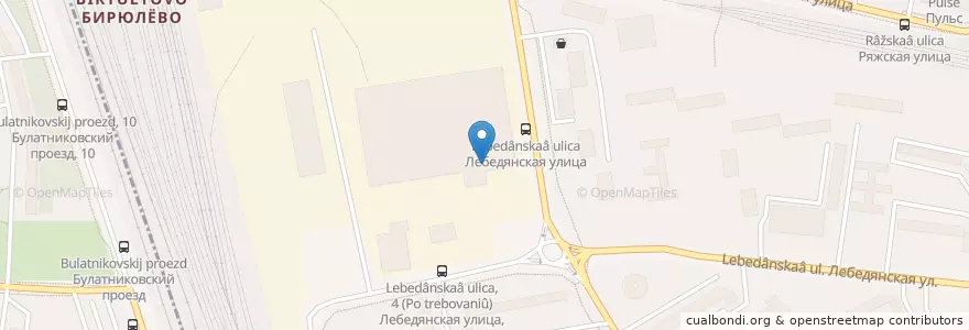 Mapa de ubicacion de Кухня Поли en Rusia, Distrito Federal Central, Москва, Южный Административный Округ, Район Бирюлёво Восточное.