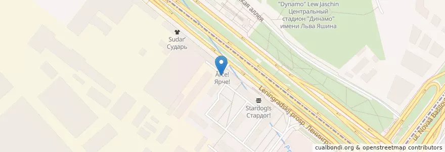Mapa de ubicacion de Росгосстрах Банк en Rusia, Distrito Federal Central, Москва, Северный Административный Округ, Район Беговой.