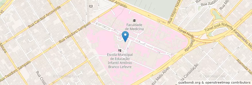 Mapa de ubicacion de Biblioteca Wanda de Aguiar Horta en Brezilya, Güneydoğu Bölgesi, Сан Паулу, Região Geográfica Intermediária De São Paulo, Região Metropolitana De São Paulo, Região Imediata De São Paulo, Сан Паулу.