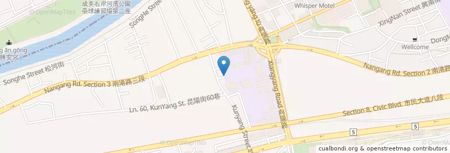 Mapa de ubicacion de 玉成國小地下停車場 en Taiwan, New Taipei, Taipei, Nangang District.