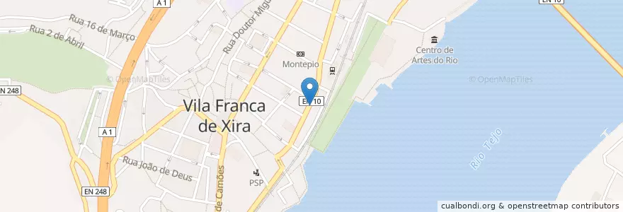 Mapa de ubicacion de Caixa Empresas en ポルトガル, Área Metropolitana De Lisboa, Lisboa, Grande Lisboa, Vila Franca De Xira, Vila Franca De Xira.