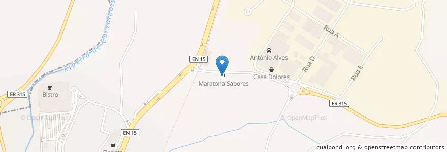 Mapa de ubicacion de Maratona Sabores en 葡萄牙, 北部大區, Bragança, Terras De Trás-Os-Montes, Mirandela, Mirandela.