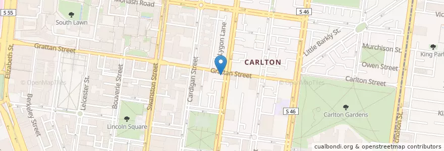 Mapa de ubicacion de Borsari Ristorante en Australia, Victoria, City Of Melbourne.