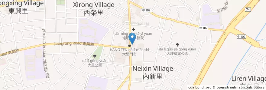 Mapa de ubicacion de 繼光香香雞 en Тайвань, Тайчжун, 大里區.