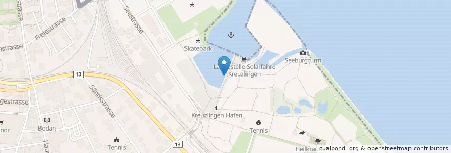 Mapa de ubicacion de Platz 3 en Schweiz/Suisse/Svizzera/Svizra, Thurgau, Bezirk Kreuzlingen, Kreuzlingen.