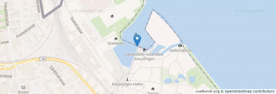 Mapa de ubicacion de Kreuzlingen Platz 1 en Suiza, Turgovia, Bezirk Kreuzlingen, Kreuzlingen.