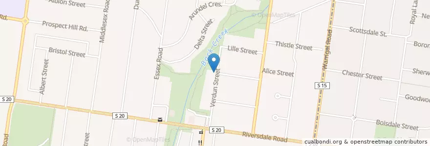 Mapa de ubicacion de Surrey Hills Preschool Centre en Australie, Victoria, City Of Boroondara.