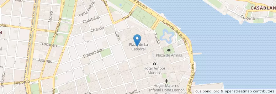 Mapa de ubicacion de Picolabis Bazar - Café en Cuba, L'Avana, La Habana Vieja.