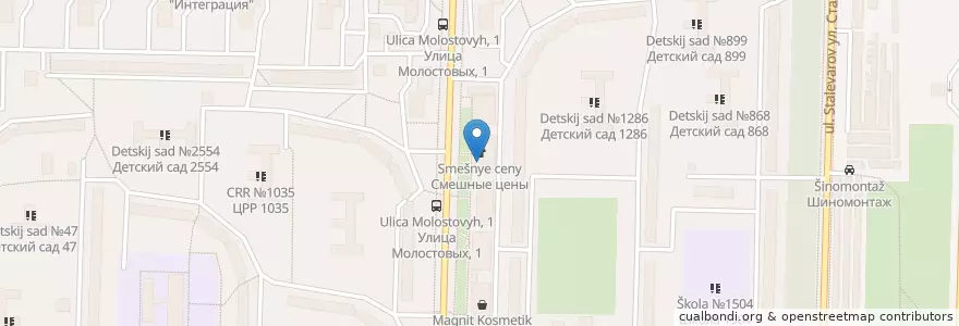 Mapa de ubicacion de Почта Банк en ロシア, 中央連邦管区, モスクワ, Восточный Административный Округ, Район Ивановское.