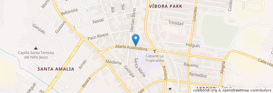 Mapa de ubicacion de Farmacia en Küba, La Habana, Arroyo Naranjo, Diez De Octubre.