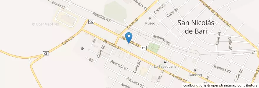 Mapa de ubicacion de Clinica Dental en كوبا, Mayabeque, San Nicolás.