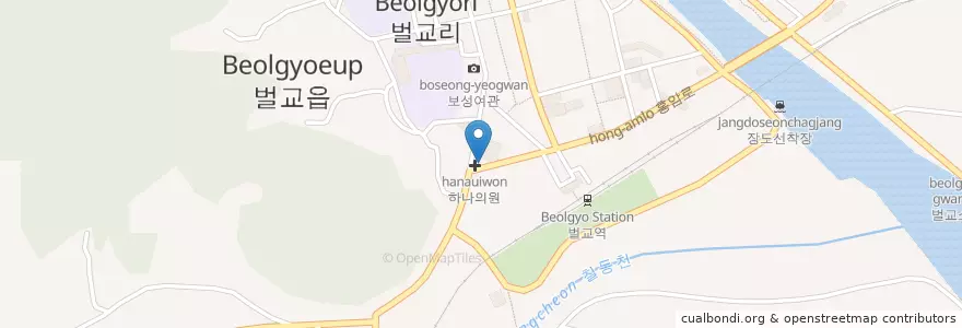 Mapa de ubicacion de 현대의원 en 大韓民国, 全羅南道, 宝城郡.