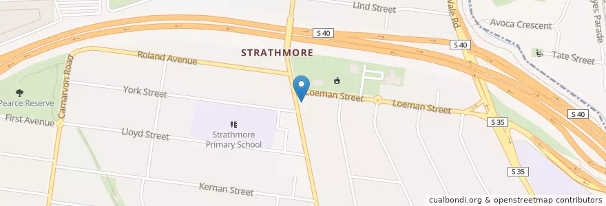 Mapa de ubicacion de Strathmore Veterinary Clinic en 오스트레일리아, Victoria, City Of Moonee Valley.
