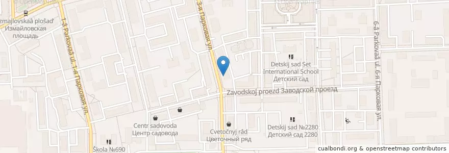 Mapa de ubicacion de Столички en Rusia, Центральный Федеральный Округ, Москва, Восточный Административный Округ, Район Измайлово.