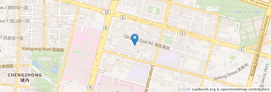 Mapa de ubicacion de 正宗台式意麵 en Taïwan, Nouveau Taipei, Taipei, 中正區.