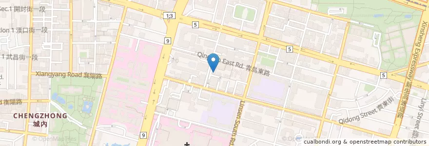 Mapa de ubicacion de 伊芙咖啡 en تایوان, 新北市, تایپه, 中正區.