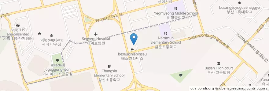 Mapa de ubicacion de 일품향 en Corea Del Sud, Busan, 거제동.