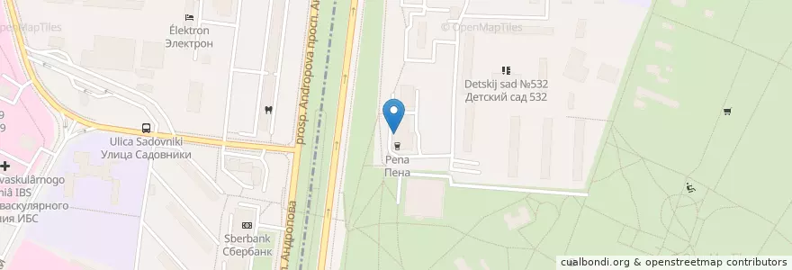 Mapa de ubicacion de Шпилька en Russie, District Fédéral Central, Moscou, Южный Административный Округ, Район Нагатинский Затон.