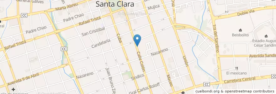 Mapa de ubicacion de La Casona Jover en 古巴, Villa Clara, Santa Clara, Ciudad De Santa Clara.
