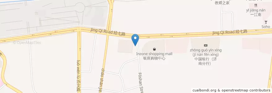 Mapa de ubicacion de English Corner en 중국, 산둥성, 济南市, 历下区.