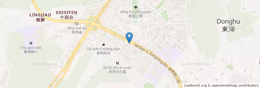 Mapa de ubicacion de 中油康寧加油站 en 臺灣, 新北市, 臺北市, 內湖區.