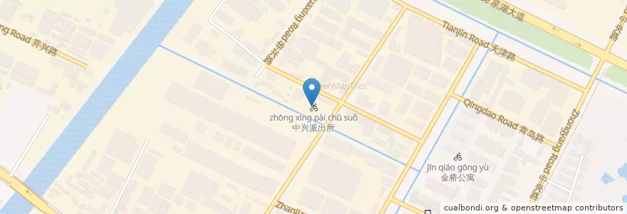 Mapa de ubicacion de 中兴派出所 en Chine, 南通市, 崇川区, 中兴街道.