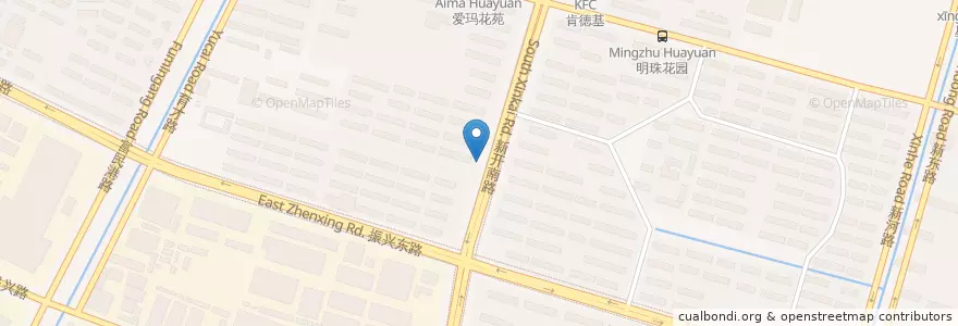 Mapa de ubicacion de 振兴花园东门 en China, 南通市, 崇川区, 新开街道, 中兴街道.