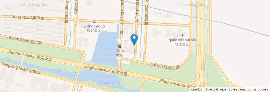 Mapa de ubicacion de 携程北楼 en 中国, 南通市, 崇川区, 新开街道.