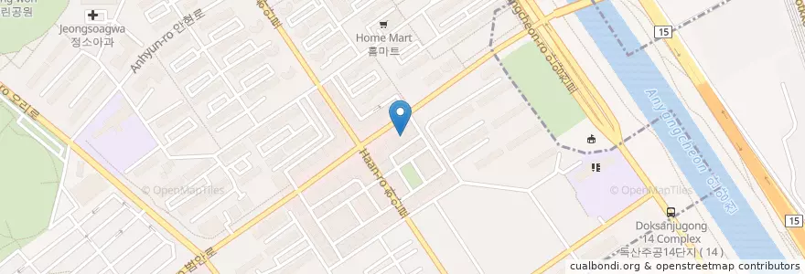 Mapa de ubicacion de 미래여성산부인과의원 en 대한민국, 경기도, 광명시.