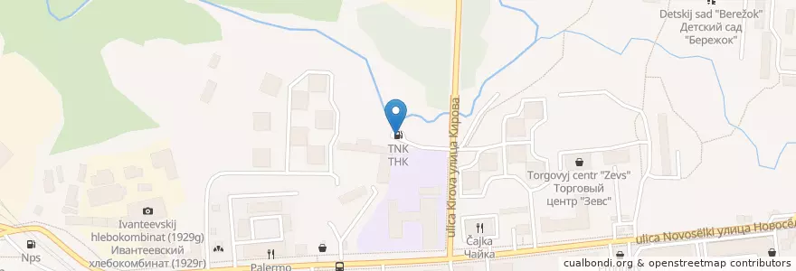 Mapa de ubicacion de ТНК en 俄罗斯/俄羅斯, Центральный Федеральный Округ, 莫斯科州, Городской Округ Ивантеевка.