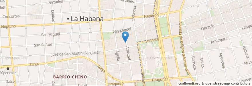 Mapa de ubicacion de Circulo de Emily en Cuba, La Havane, La Habana Vieja, Centro Habana.