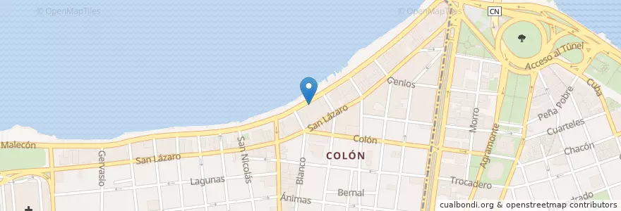 Mapa de ubicacion de Ana's en کوبا, La Habana, Centro Habana.