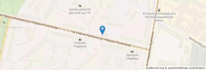 Mapa de ubicacion de Фармадар en Russia, Distretto Federale Centrale, Москва, Юго-Восточный Административный Округ, Рязанский Район, Район Кузьминки.