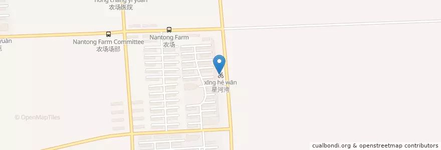 Mapa de ubicacion de 星河湾 en 中国, 南通市, 崇川区, 江海街道.