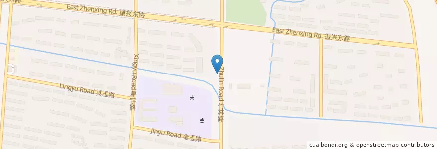 Mapa de ubicacion de 星怡农贸市场 en China, 南通市, 崇川区, 竹行街道.