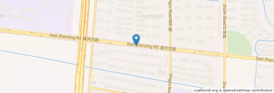 Mapa de ubicacion de 星怡花园北门 en 中国, 南通市, 崇川区, 竹行街道.