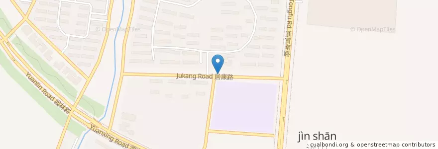 Mapa de ubicacion de 高师附小 en China, 南通市, 崇川区, 小海街道.