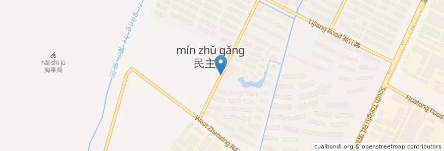 Mapa de ubicacion de 金水湾西门 en China, 南通市, 崇川区, 中兴街道.