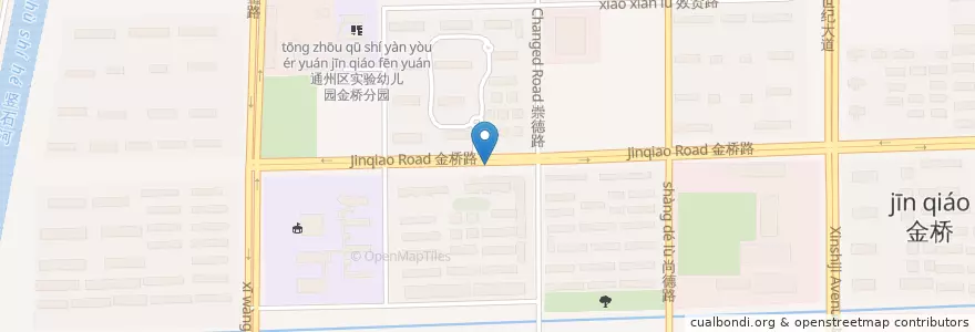 Mapa de ubicacion de 金桥世家 en 中国, 南通市, 通州区, 金新街道.
